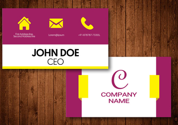 Elegant Visiting Card - vector #424947 gratis